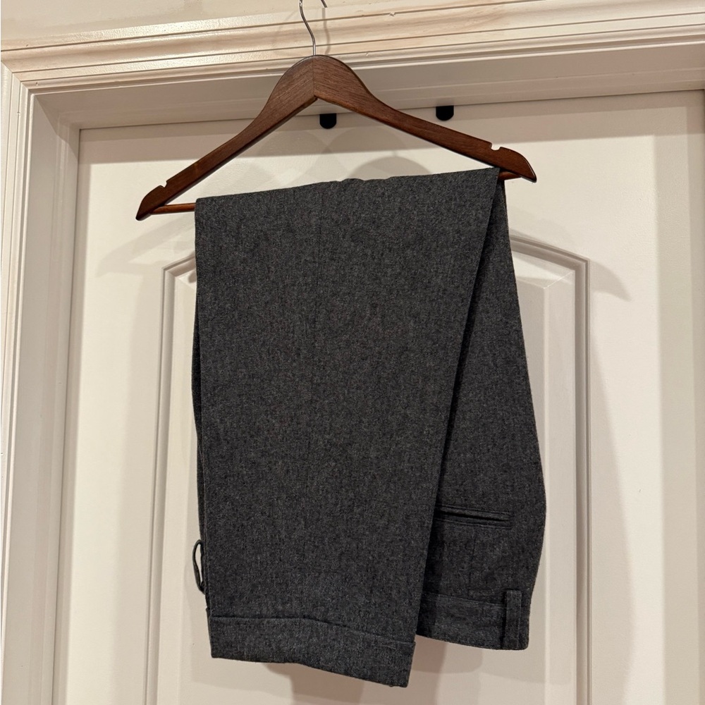 Beams Plus Pleated Charcoal Dress Pants